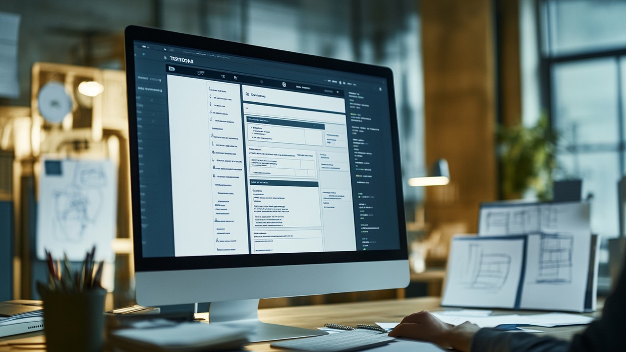 Tela de login falsa de administrador em um ambiente de cibersegurança, com anotações e esboços de design de páginas honeypot.